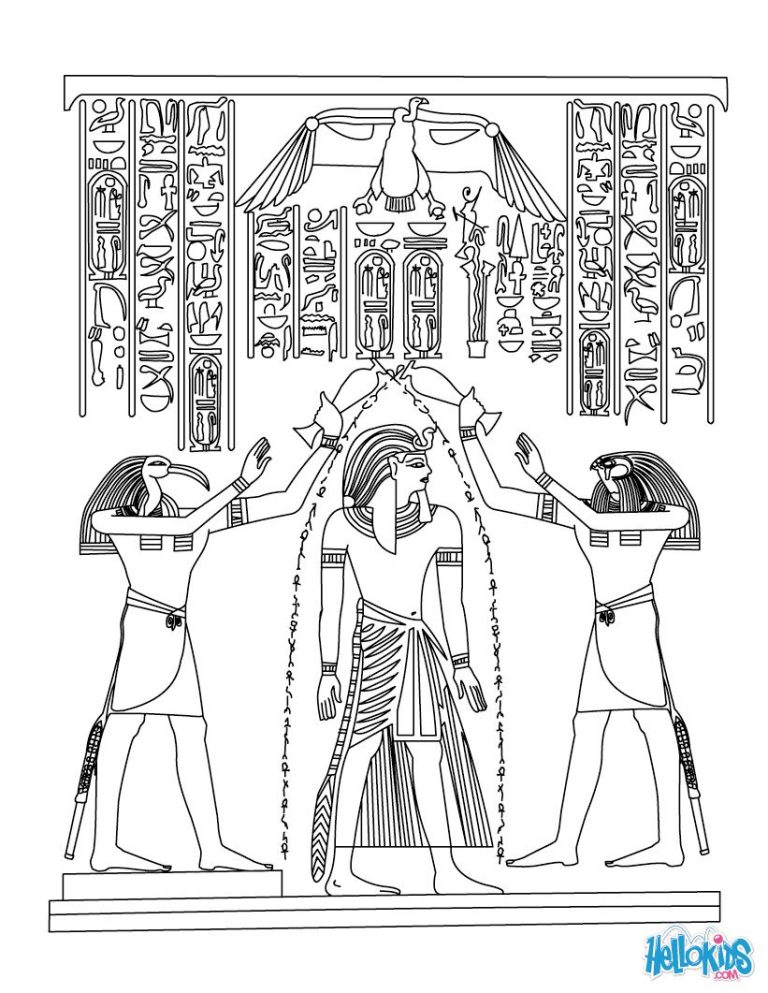 Egyptian Coloring Pages For Adults
