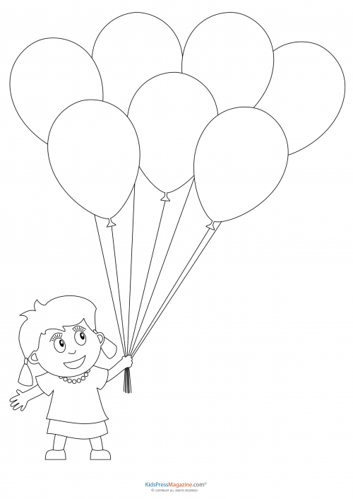 Balloons Coloring Pages For Kids