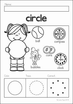 Circle Shape Worksheet For Kids