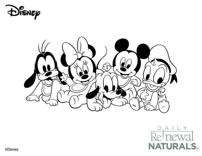 Baby Mickey And Minnie Mouse Coloring Pages