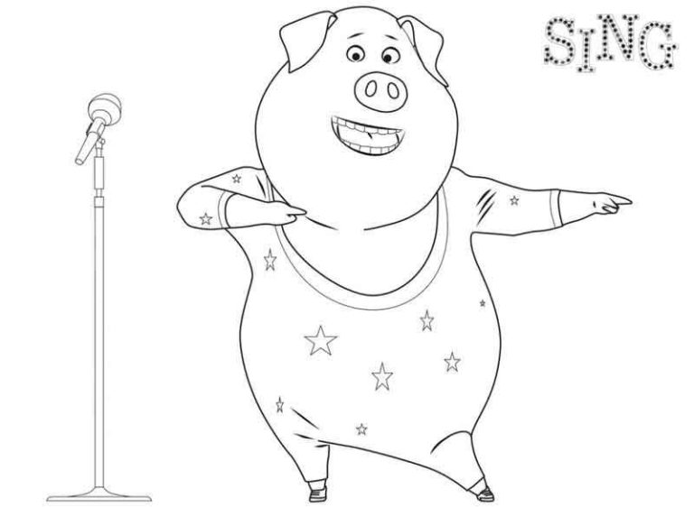 Sing Coloring Pages Johnny