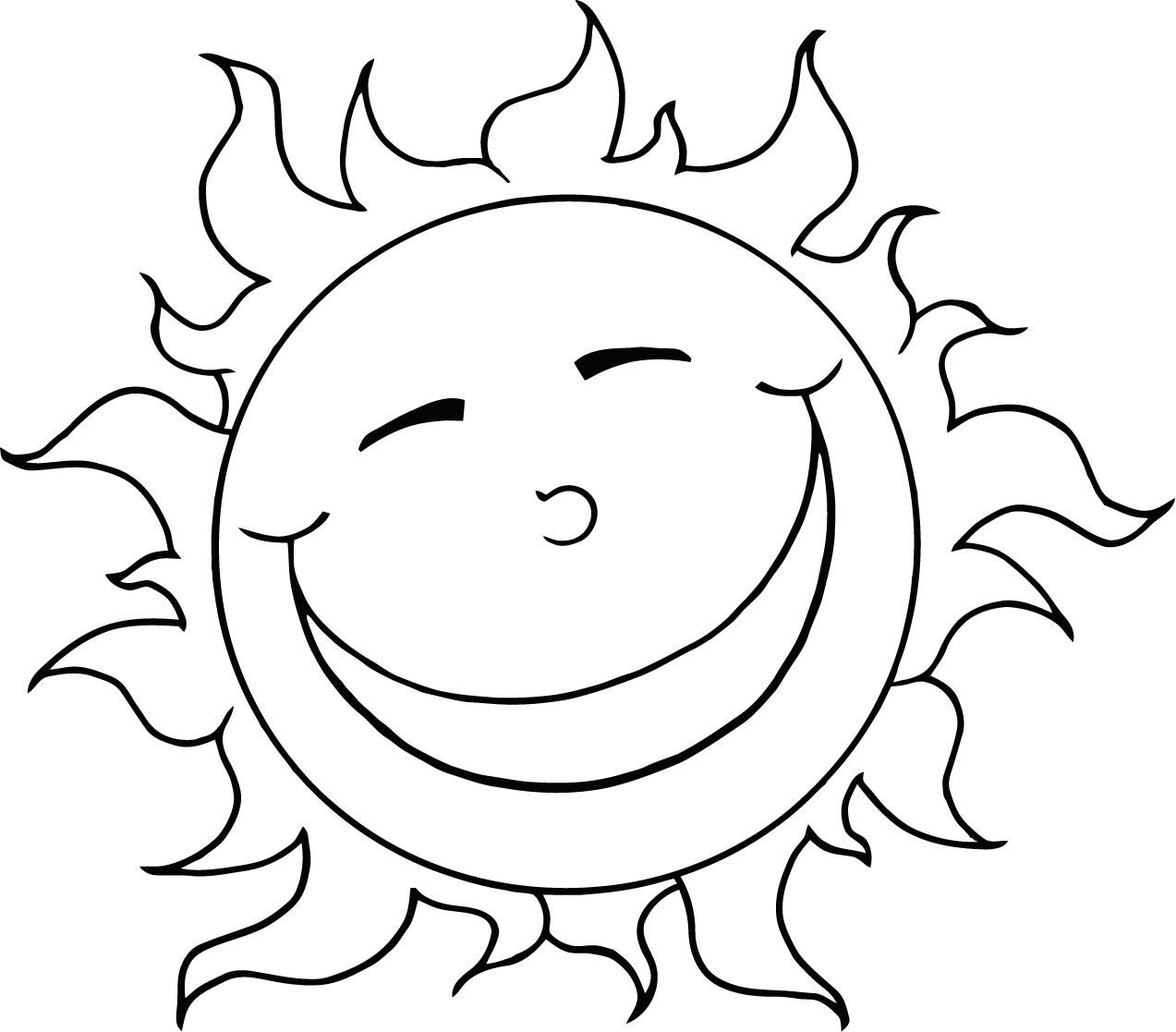 Sun Pic For Coloring