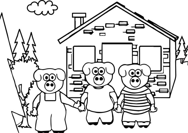 Preschool Three Little Pigs Coloring Pages