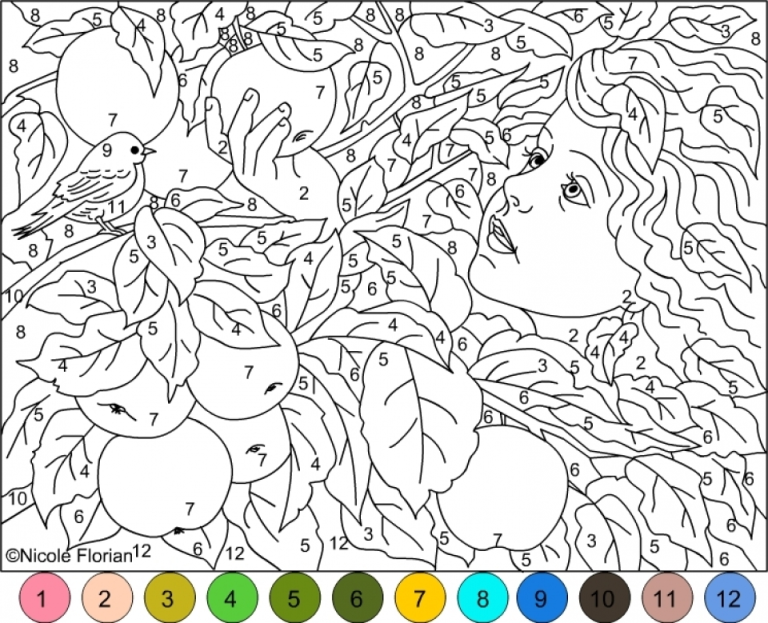 Free Printable Color By Number Pages For Adults
