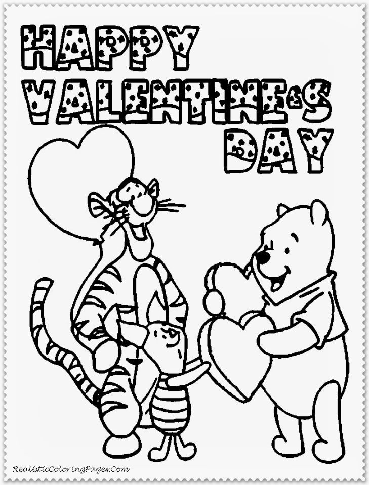 Disney Valentine Coloring Pages