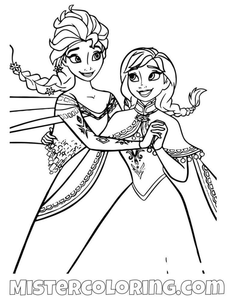 Frozen Queen Elsa Disney Princess Coloring Pages