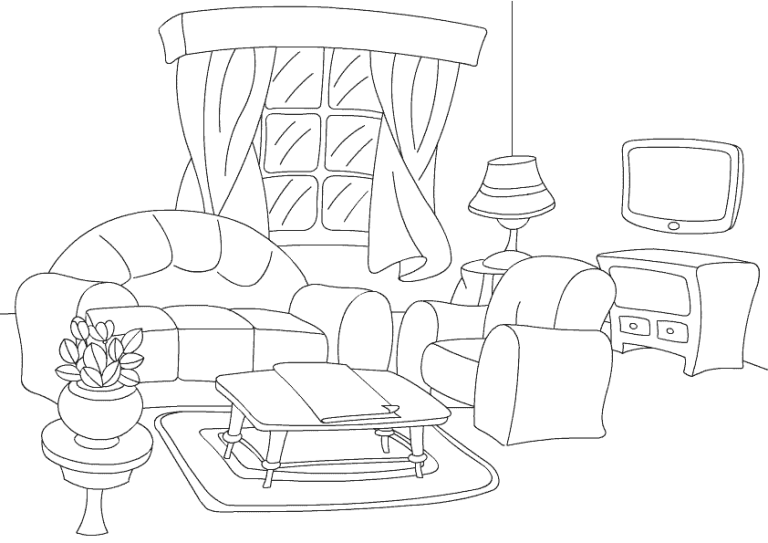Bedroom Coloring Pages Room