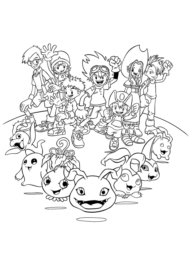 Digimon Adventure Digimon Coloring Pages