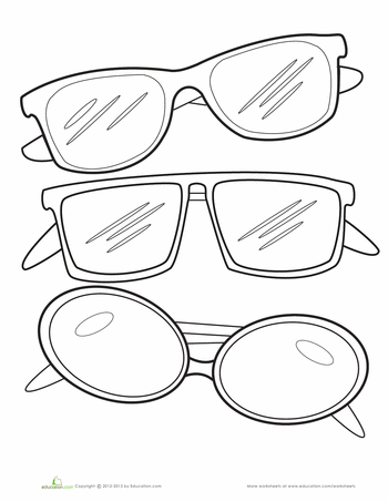 Sunglasses Coloring Pages Free