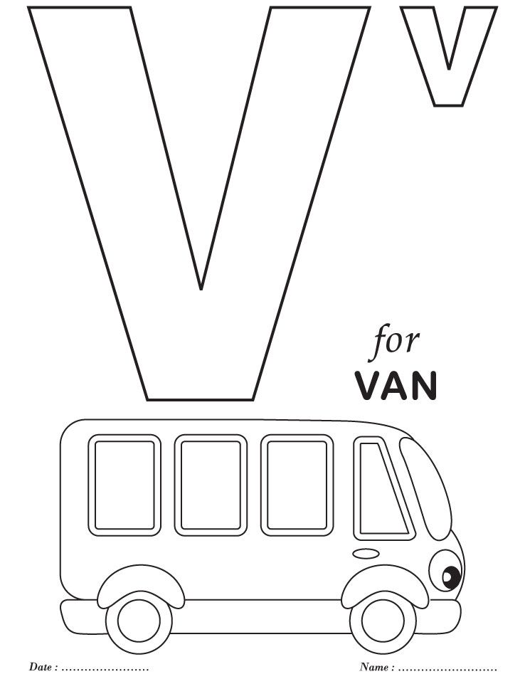 Capital Letter V Coloring Pages
