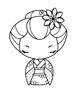 Cute Japanese Coloring Pages