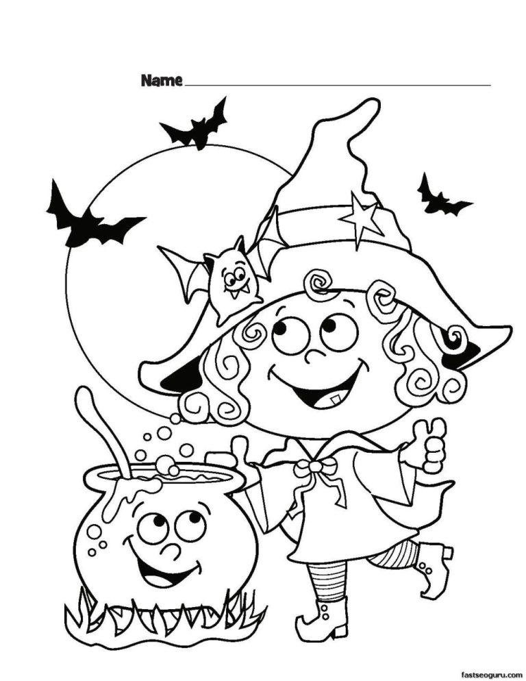 Coloring Sheets For Toddlers Halloween