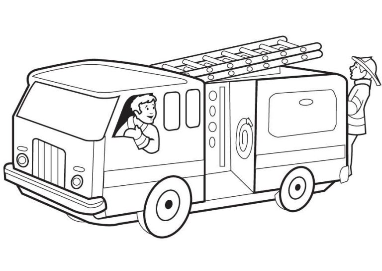 Fire Truck Coloring Picture