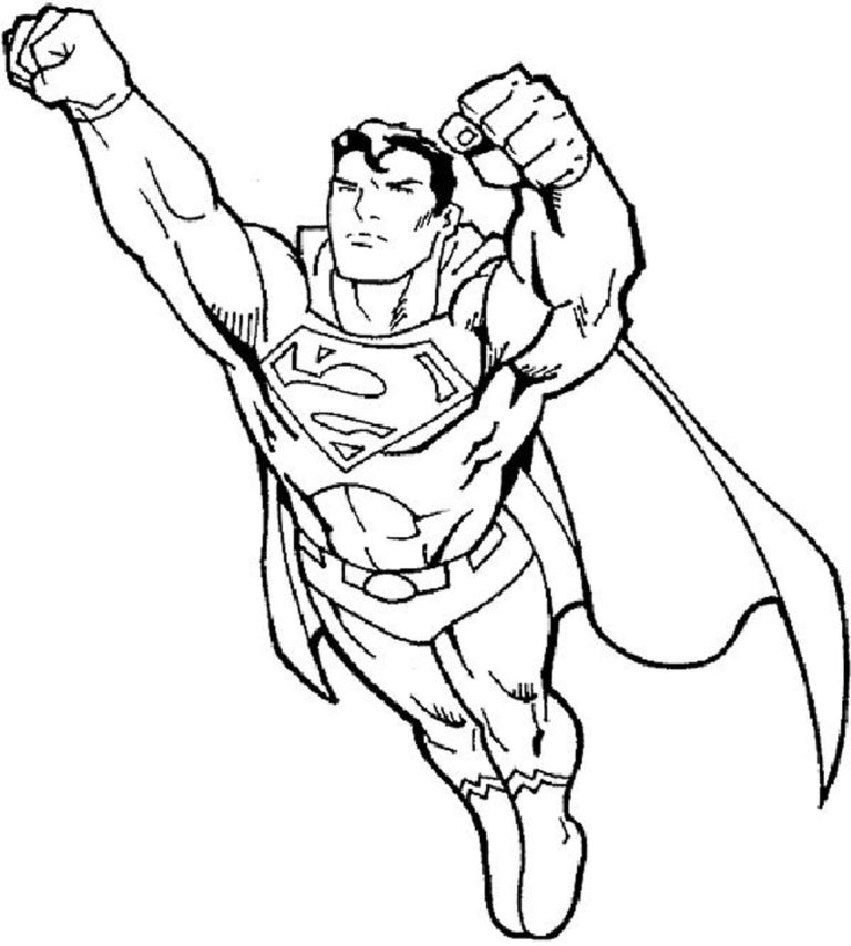 Superhero Colouring In Pages