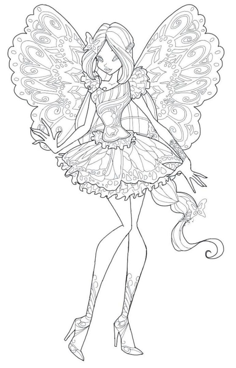 Winx Coloring Pages Flora