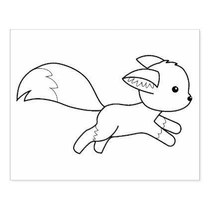 Baby Fox Coloring Sheet