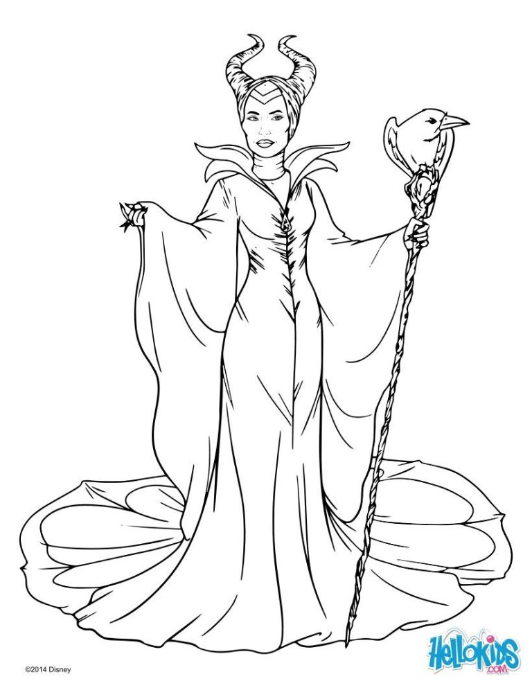 Cartoon Maleficent Coloring Pages