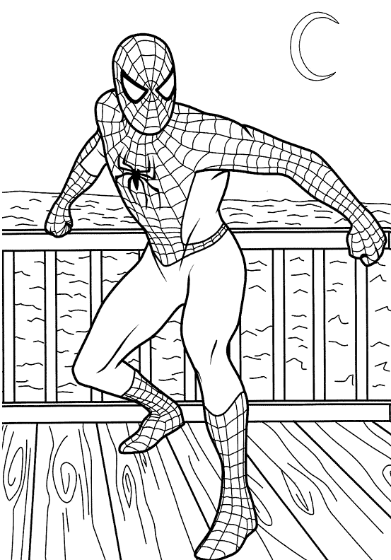 Coloring Sheet Spiderman Color Page
