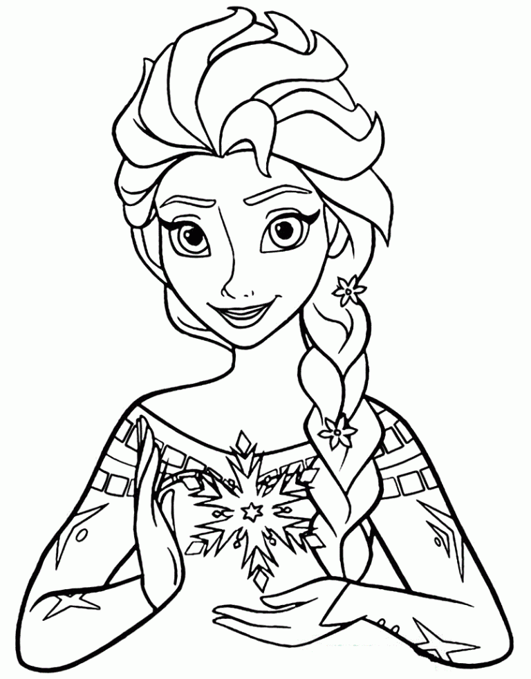 Full Size Elsa Printable Coloring Pages