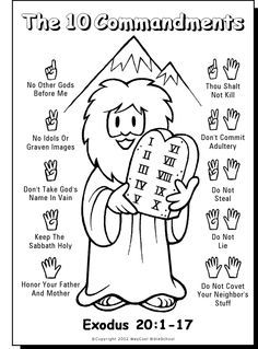 Ten Commandments Coloring Pages Free