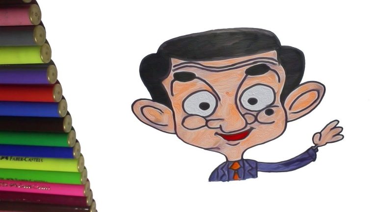 Animated Mr Bean Colouring Pages