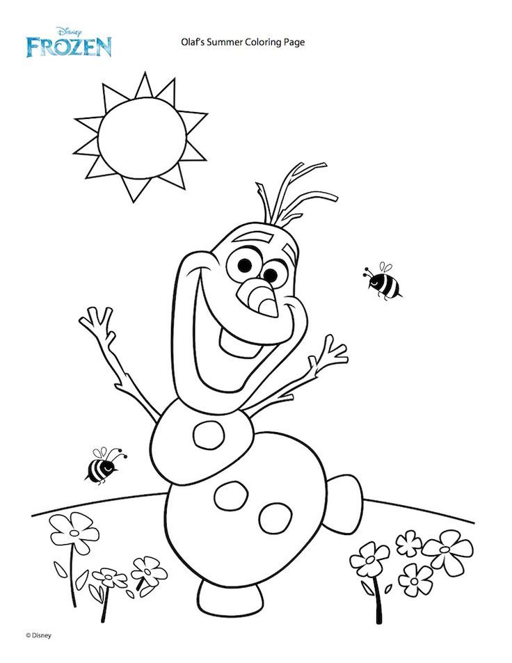 Olaf Printable Frozen Coloring Pages