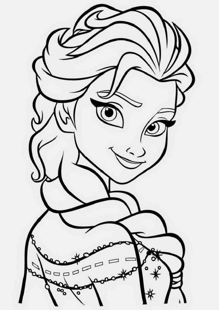 Printable Elsa Frozen Coloring Page