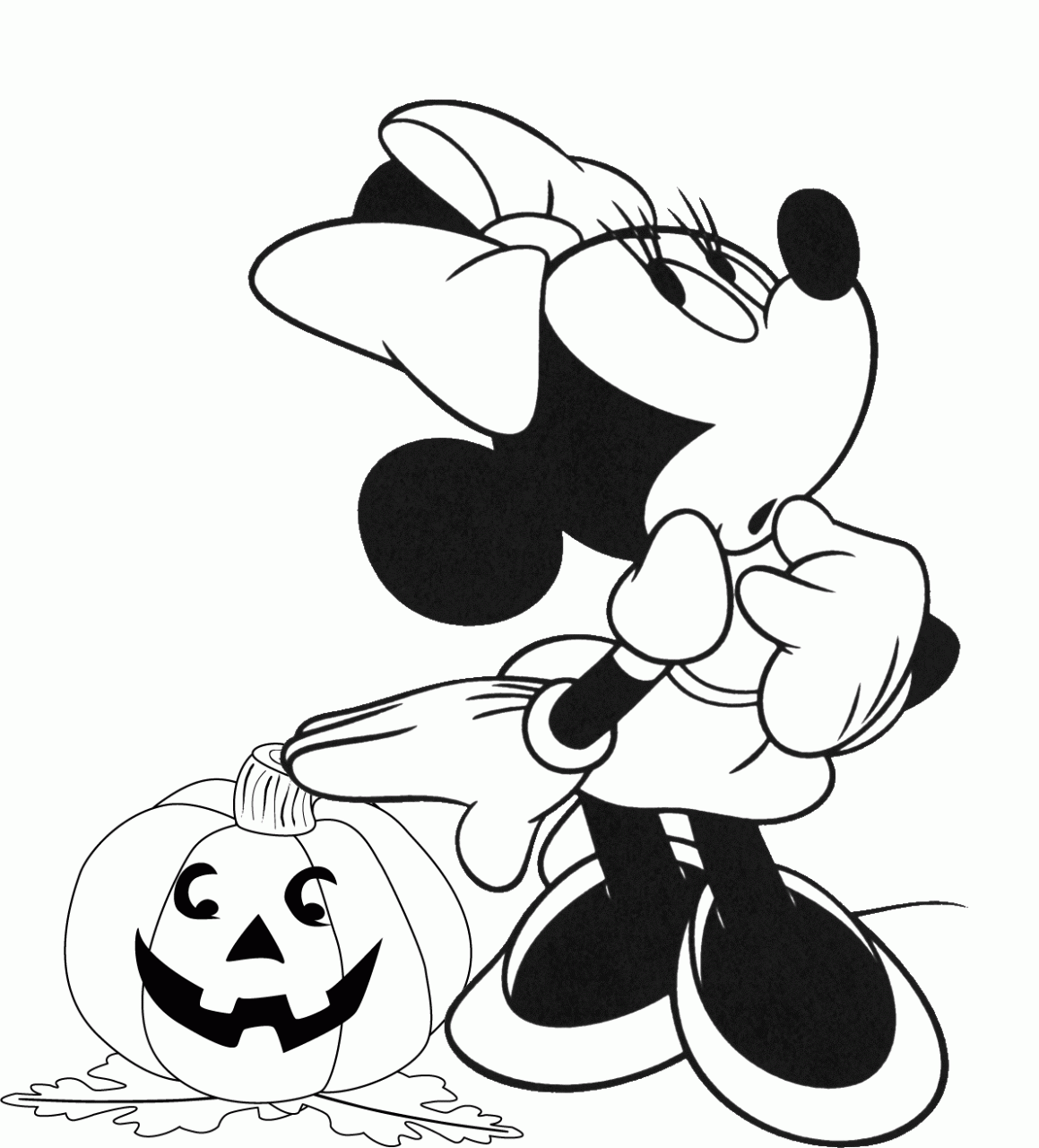 Minnie Mouse Halloween Pictures To Color