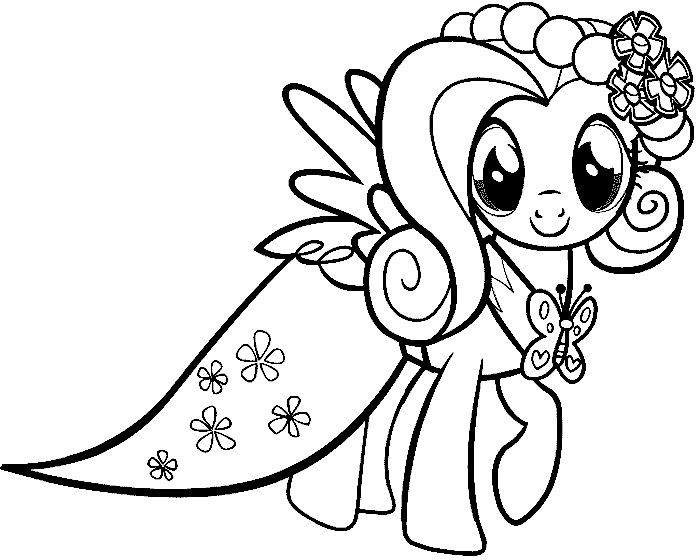 Fluttershy My Little Pony Printable Coloring Pages