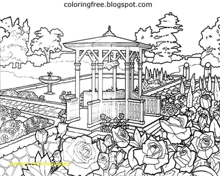 Summer Landscape Coloring Pages For Adults