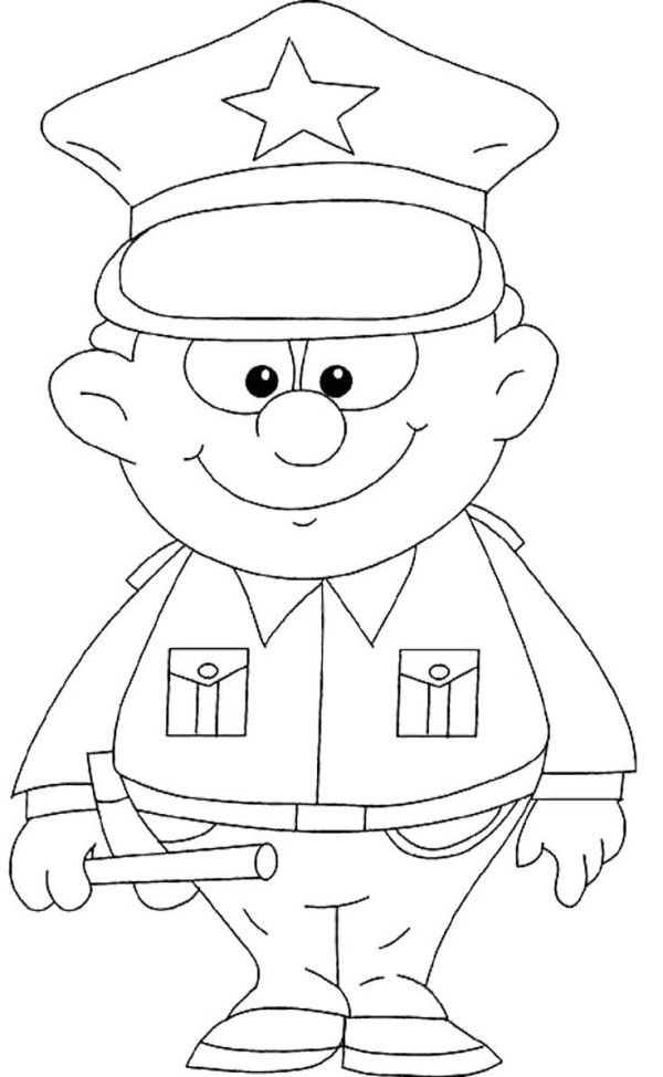 Preschool Policeman Coloring Pages