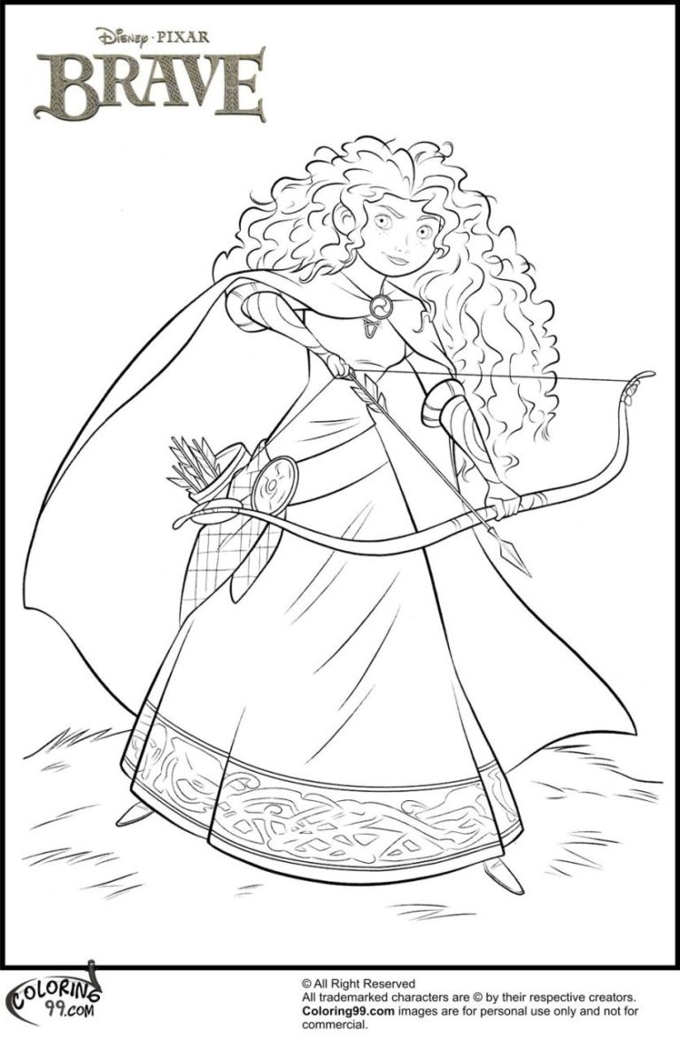 Merida Coloring Pages For Kids