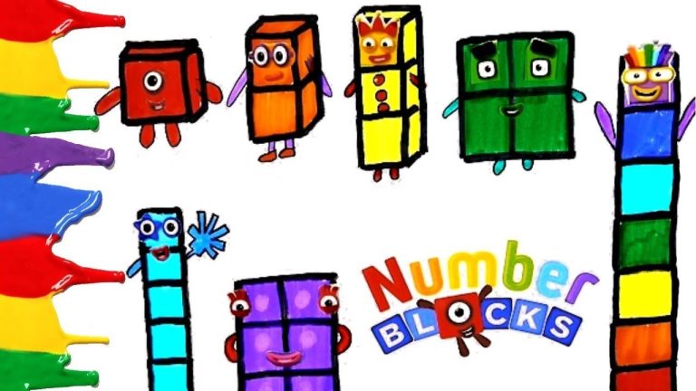 Numberblocks 6 Colouring Pages