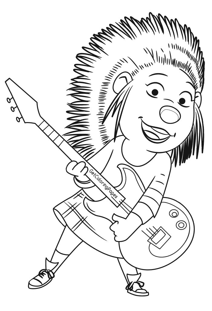 Sing Coloring Pages Ash