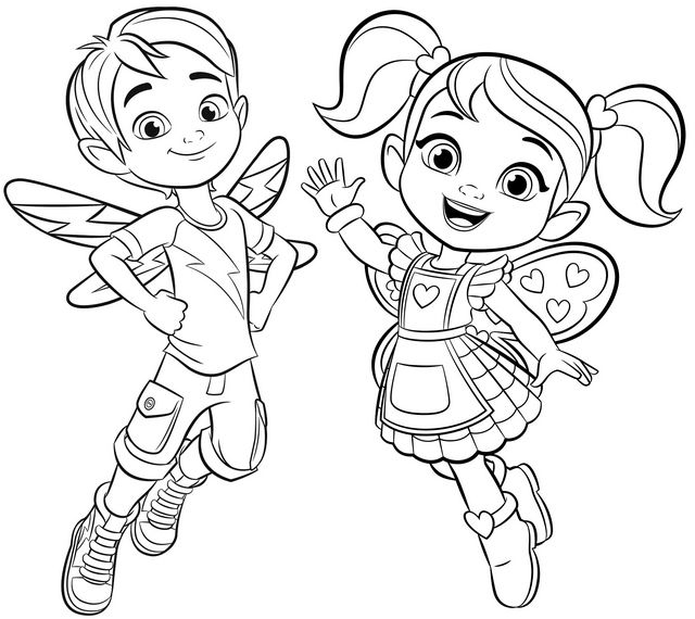 Character Butterbean Cafe Coloring Pages