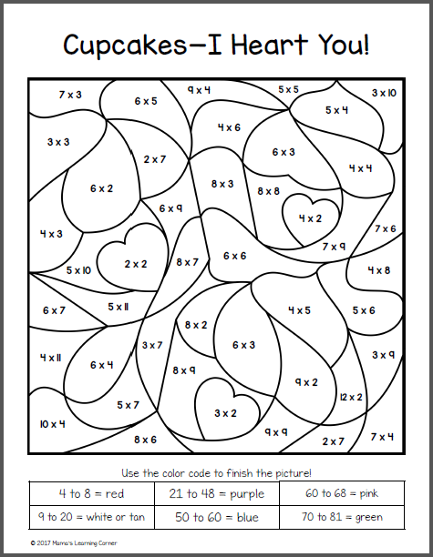 5th Grade Free Color By Number Worksheets