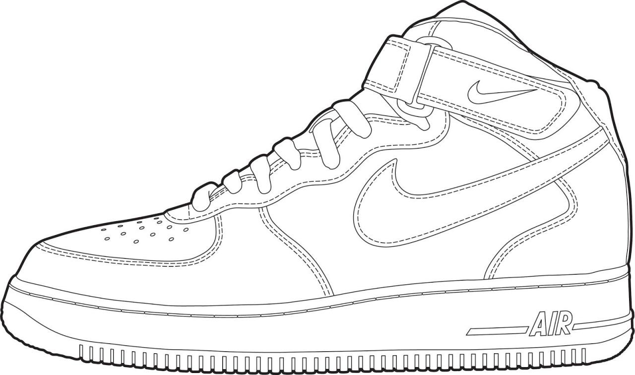 High Top Vans Coloring Pages