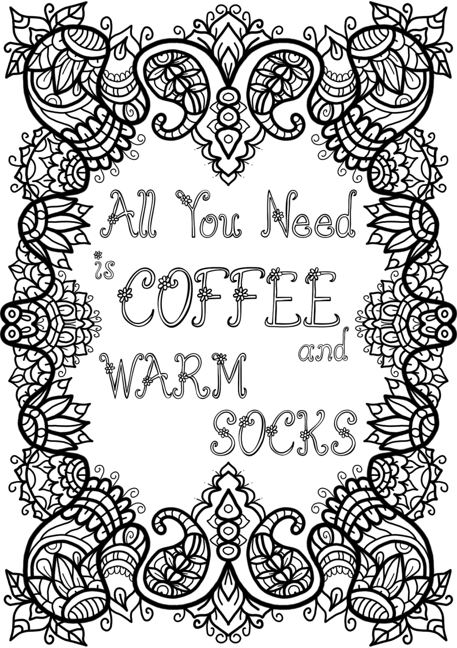 Coffee Coloring Pages For Adults