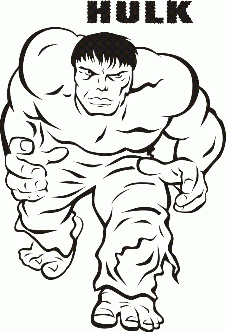 Hulk Colouring Picture