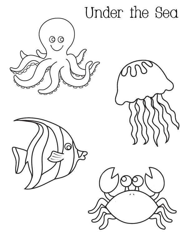 Underwater Sea Life Coloring Pages