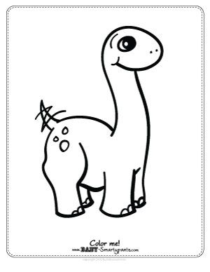 Easy Baby Dinosaur Coloring Pages