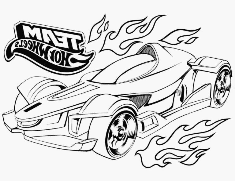 Hot Wheels Coloring Pages Easy