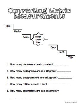 Fifth Grade Converting Metric Units Worksheet 5th Grade