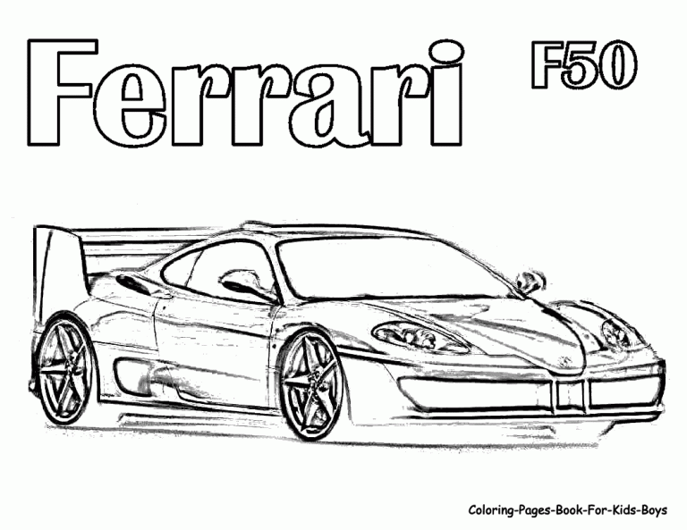 Ferrari Colouring Pages Printable