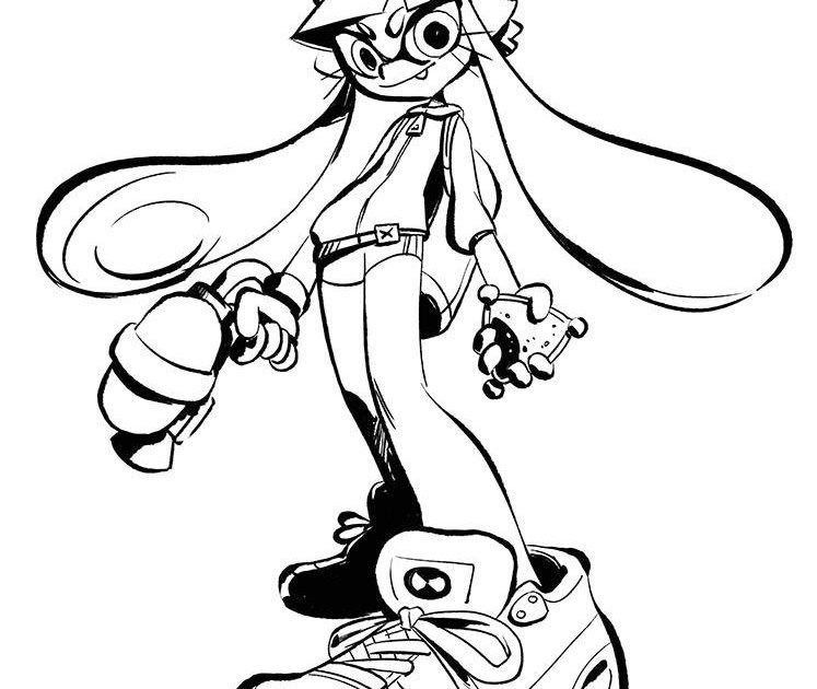 Splatoon 2 Coloring Pages Octoling