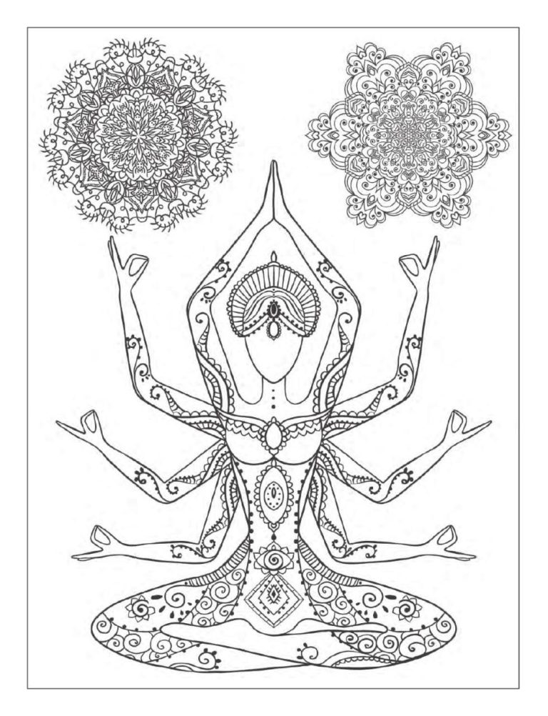 Yoga Coloring Pages For Adults
