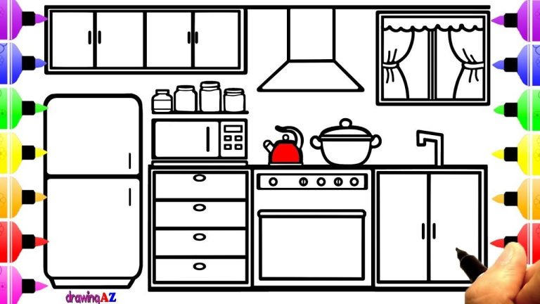 Kitchen Coloring Pages For Kids