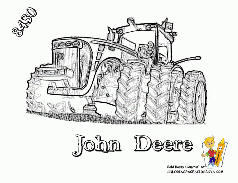 Easy John Deere Coloring Pages
