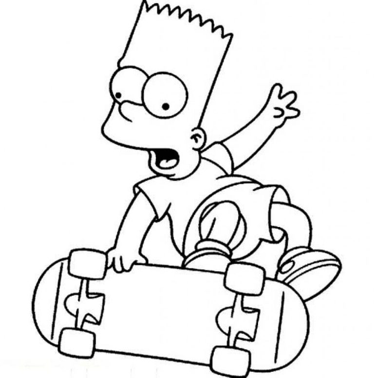 Trippy Bart Simpson Coloring Pages