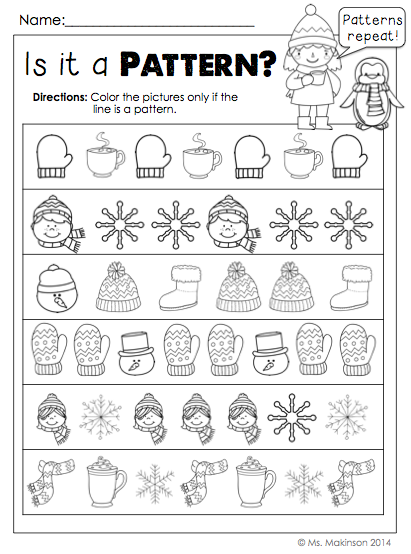 Preschool Winter Worksheets For Kindergarten